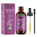 Natnique Organic Jojoba Oil – Brush Included – USDA Certified, Cold Pressed, Unrefined & Hexane-Free – Pure Moisturizer for Hair, Face, Skin, Beard, Scalp, Nails & Cuticles – Natural Care (2 oz)