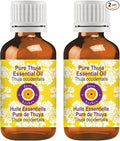 Deve Herbes Pure Thuja Essential Oil (Thuja occidentalis) Steam Distilled (Pack of Two) 100ml X 2 (6.76 oz)