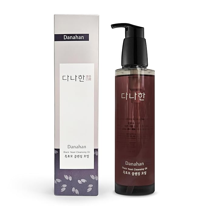 Danahan Black Yeast Cleansing Oil 200ml 6.76 Fl. Oz. Gentle Makeup Remover Facial Cleanser Plant-based Vegan Oil Korean Skincare