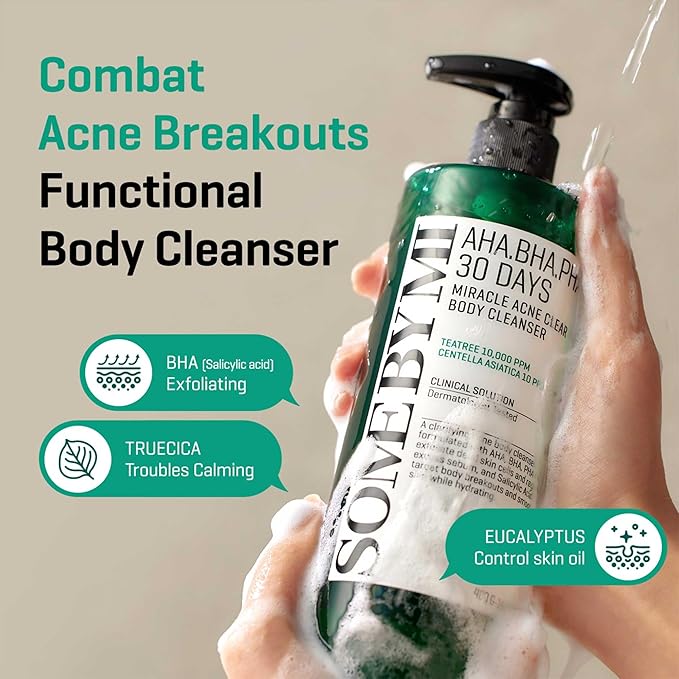 SOME BY MI AHA BHA PHA 30 Days Miracle Toner 2EA & Miracle Acne Clear Body Cleanser