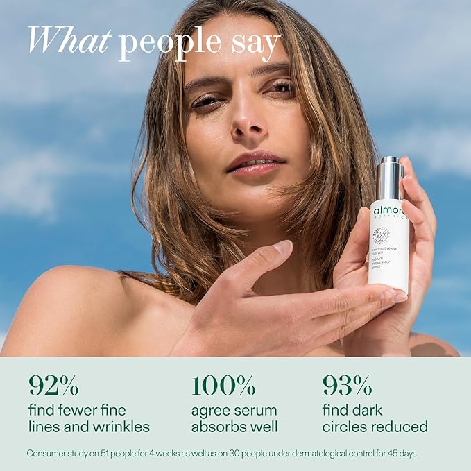 Restorative Eye Serum, 30mL | Brightening & Firming Eye Treatment | Reduces Dark Circles, Puffiness & Fine Lines | Nutrient-Rich, Collagen-Activating Formula | Clean, Vegan Skincare
