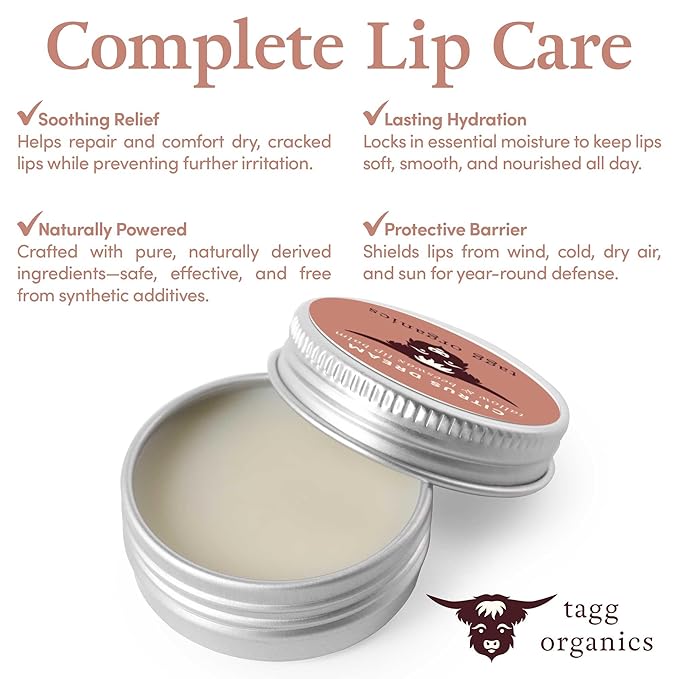 Citrus Dream Moisturizing Tallow Lip Balm – Nourishing & Soothing w/Organic Grass-Fed & Finished Tallow, 100% All Natural Beeswax & Essential Oils for Soft, Hydrated Lips, 0.5 oz., by Tagg Organics.