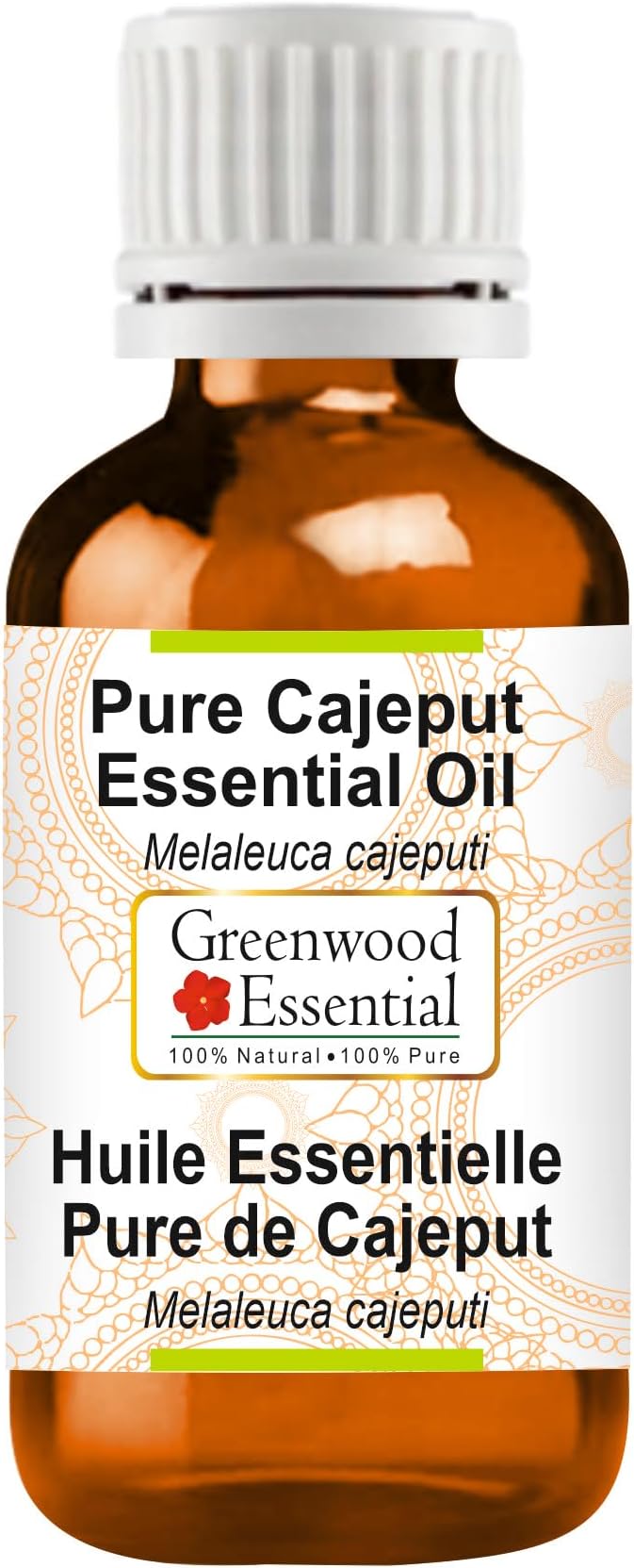 Greenwood Essential Cajeput Essential Oil (Melaleuca cajeputi) Pure | Non-Sticky | Non-Greasy | Lightweight | Men & Women | All Skin Types | Steam Distilled 10ml (0.33 oz)