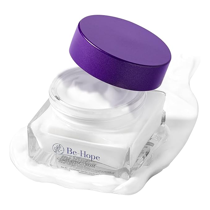 Be-Hope Vegan Luxury Comforting Cream – Soothing Moisturizer for Sensitive Skin with Purple Tea Extract, Adenosine, Plant-Based Ingredients – Anti-Wrinkle, 24-Hour Hydration – 50ml / 1.7 fl oz
