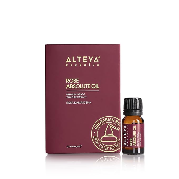 Alteya Organics Bulgarian Rose Absolute (100% Pure Rose Oil) - 10ml, from Rosa Damascena Bulgaria, Authentic, Certified