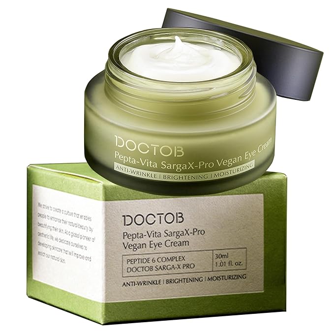 TheMogan DOCTOB Pepta-Vita SargaX-Pro Vegan Eye Cream Revitalize, Anti-Aging, Reduce Deep Wrinkle, Firming, Dark Cricle, 12 Hyaluronic Acid + 6 Peptide + Adenosine 1.1oz