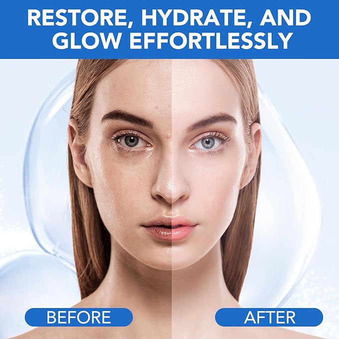 60PCS Ultra Hydrating Hyaluronic Acid Serum Tubes,3% Percent Hyaluronic Acid Moisturizer for Face & acne & scars,Single Use,Intensive Moisturizing, Skin Tightening, Emergency Repair, Anti-Aging