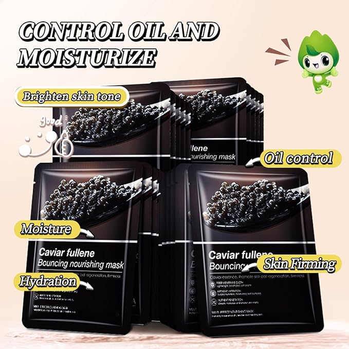 Hydrating Facial Mask Sheet Set of 5, Moisturizing Face Mask for Smooth and Supple Skin, Refreshing Self Care Beauty Resurrection Grass One Size