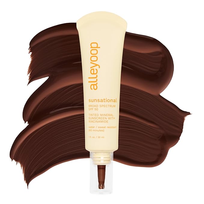 Alleyoop Sunsational Tinted Moisturizer SPF 50 for Face Broad Spectrum – 100% Mineral Face Sunscreen with Jojoba, Hydrating & Soothing Tinted Sunscreen, Vegan & Cruelty-Free (Twilight)