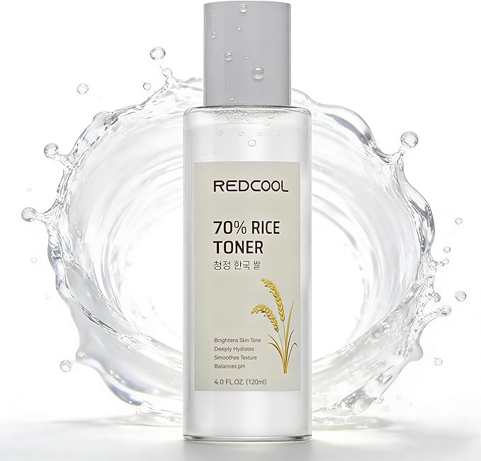 Rice Toner & Serum for Face, 70% Rice Water Facial Toner, Lightweight Hydrating Skin Care for Daily Use, Moisturizing Face Toner Suitable for All Skin Types, 120ml / 4.0 fl oz