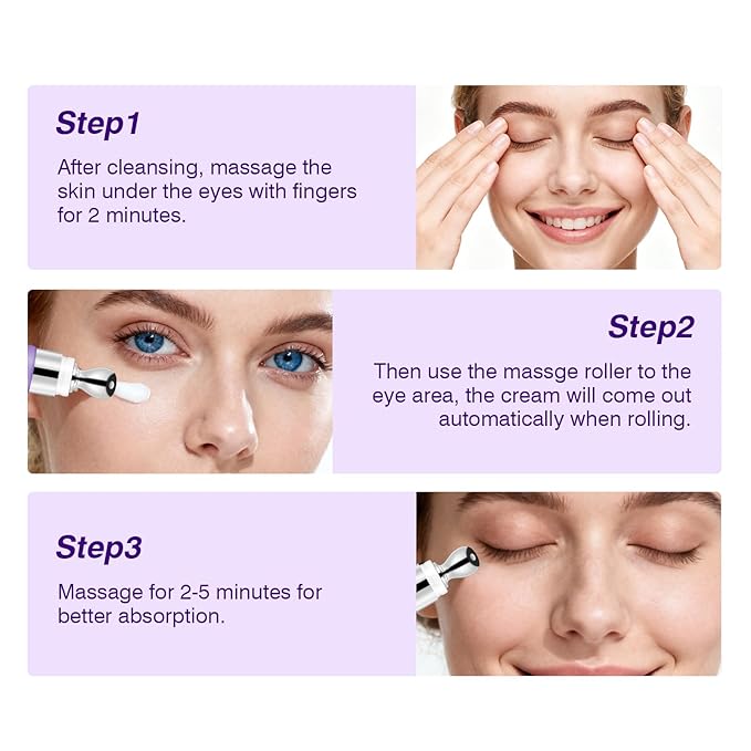 Caffeine Eye Stick Cream Reduces Fine Lines,Dark Circles,Anti-Wrinkle,Hydrating Eye Balm for Puffy Eyes,Softens& Nourish Skin