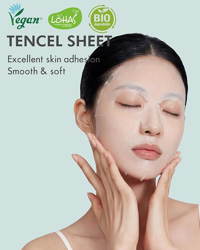 DERMAL Seoul Face Tea Tree & Heartleaf 5-Min Daily Sheet Mask 36 Count Bulk, Korean Calming Pull-Out Dispenser with Tweezers, Lactobacillus Oil Control Face Mask for Redness Oily Acne-Prone Skin