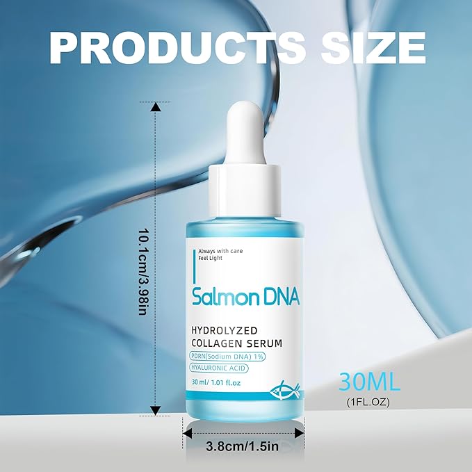 PDRN Serum with Salmon DNA & Hyaluronic Acid, Firming, Smooth Texture, Anti-aging Skincare Face Serum, 30ml / 1.01 fl.oz.