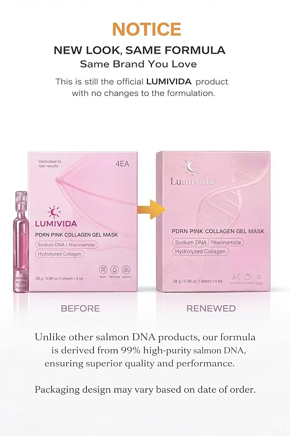5 Pack Salmon DNA Collagen Mask 99% PDRN Anti-Aging Gel Mask | Overnight Firming & Hydrating Face Mask for Elasticity & Glow | Korean Skincare with Niacinamide, Peptides & Hydrolyzed Collagen