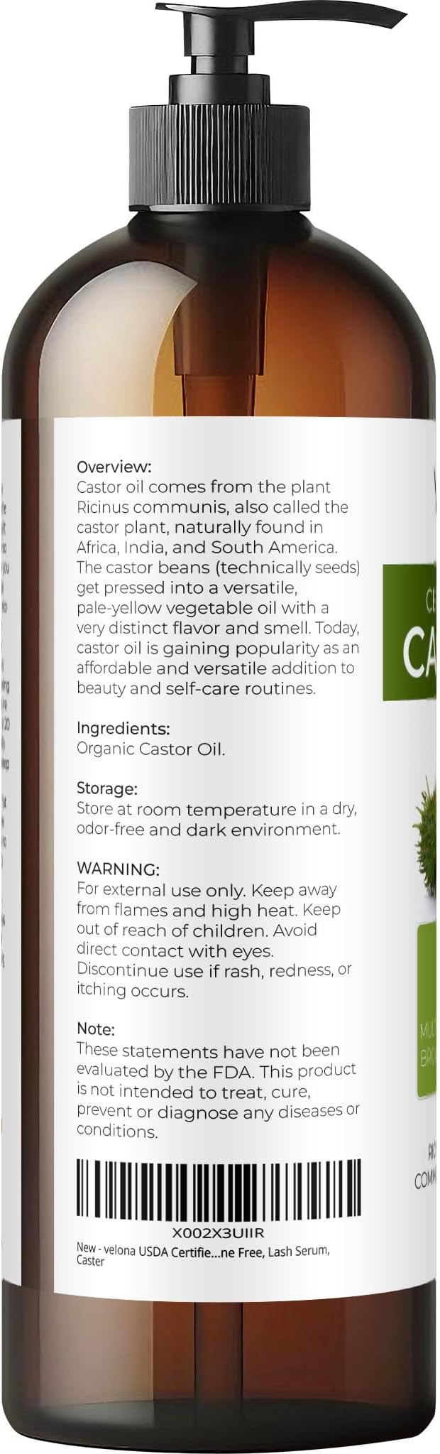 velona Amla Oil USDA Certified Organic - 16 Fl Oz | 100% Pure and Natural Carrier Oil | Extra Virgin, Unrefined, Cold Pressed