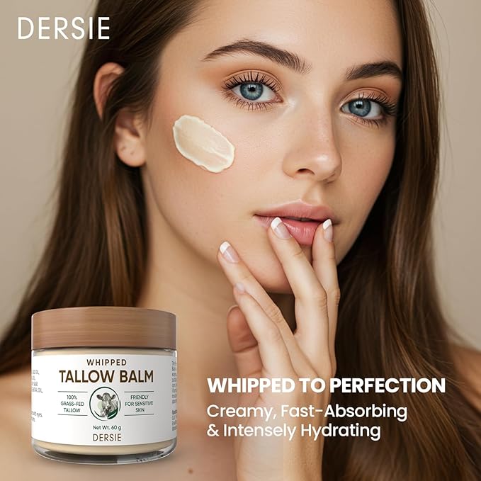 Dersie Tallow Sunscreen SPF 30 – Mineral UV Defense with Non-Nano Zinc Oxide – Face & Body Sun Protection for Adults & Kids (2.12 Ounce (with Tallow Balm))