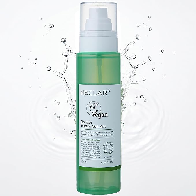 CICA Aloe Hydrating Toner Spray for Face - pH Balanced Calming Facial Mist - Aloe Vera and Centella Asiatica - for Acne Prone and Sensitive Skin - Korean Skincare for Redness, Dryness, Sunburn
