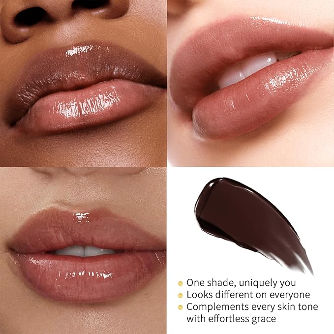 BAISEN DIARY 2PCS Honey Lipstick Tinted Lip Balm - Sheer Hydrating Lipstick for All Skin Tones - Moisturizing Lip Color, Nourishing Lip Balm with a Hint of Natural Black Cherry Tint