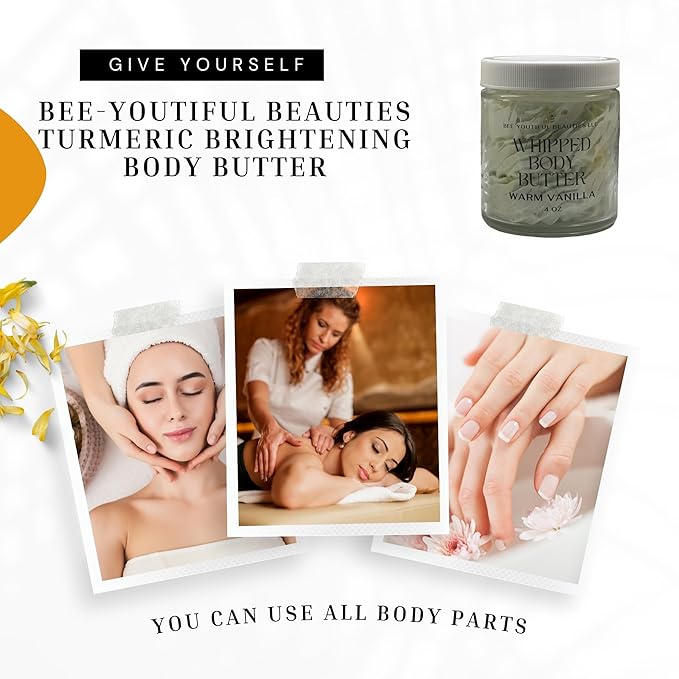 Whipped Shea + Beeswax Body Butter | Hydrating Moisturizer with Shea Butter, Mango Butter Cocoa Butter, & Beeswax for Nourishing Body Care - 4oz - Warm Vanilla