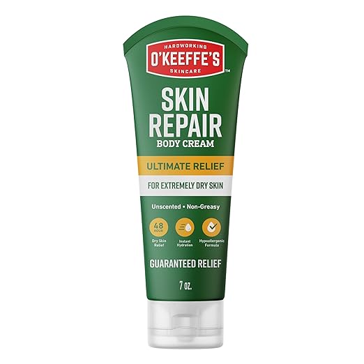 O’Keeffe’s Skin Repair Ultimate Relief Body Cream, 7oz Tube (Pack of 1) – for the Most Severe Dry Skin