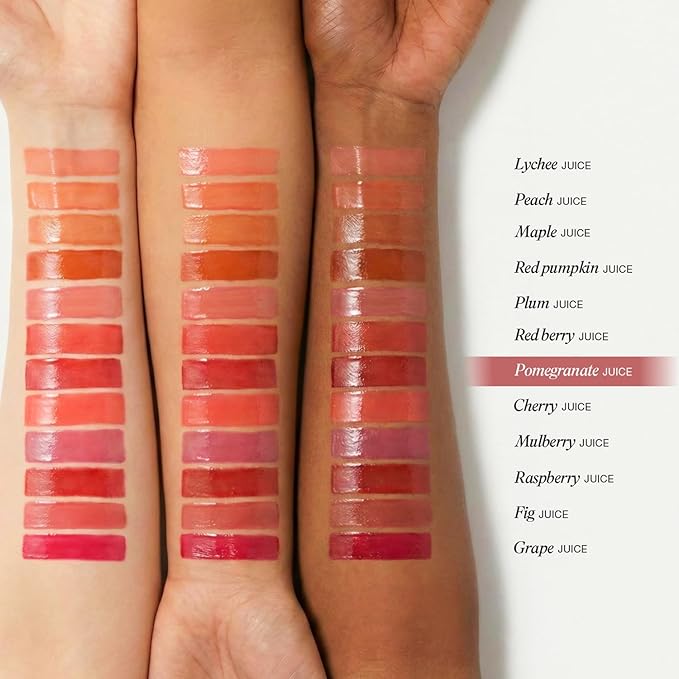 INGA Water Glow Melting Balm - Hydrating Tinted Lip Balm with Soft, Melt-On Texture, Natural Sheer, Glass-Like Finish with Non-Sticky, Lightweight Comfort (POMEGRANTE JUICE)