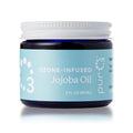 PurO3 Ozonated Jojoba Oil – Pure, Natural, Organic Skincare for Face & Body – Oxygenated Healing Lotion, Moisturizer & Beauty Cream in a Glass Jar – O3 Therapy Salve, 2 oz