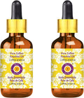 Deve Herbes Pure Coffee Essential Oil (Coffea Arabica) with Glass Dropper Steam Distilled (Pack of Two) 100ml X 2 (6.76 oz)
