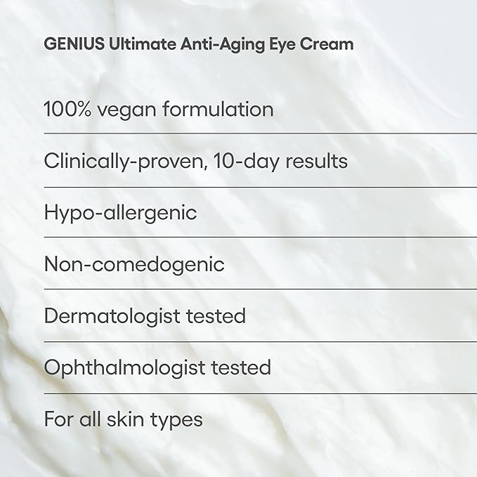 Algenist GENIUS Ultimate Anti-Aging Eye Cream - Firming Under Eye Cream with Vegan Collagen + Microalgae Oil - Helps to Visibly Plump, Smooth and Restore Radiance To Delicate Eye Area (15ml)