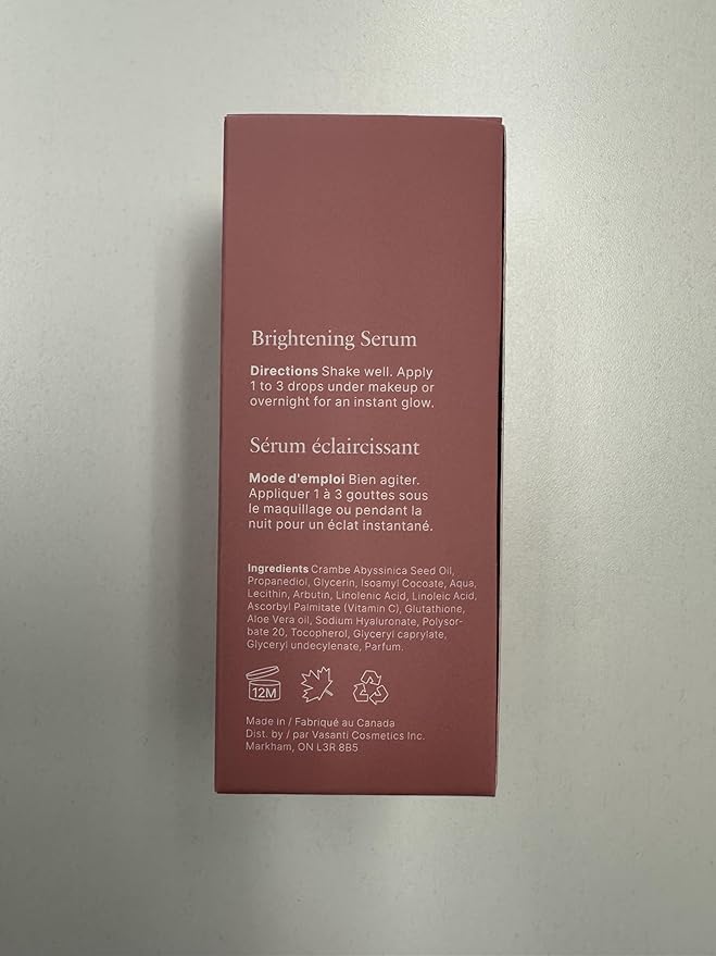 VASANTI Glow Boosting Brightening Serum – Vitamin C Face Serum with Arbutin, Bearberry & Antioxidants for Radiant Complexion, Even Skin Tone, Dark Spot Reduction & Hydrated, Glowing Skin – 30mL
