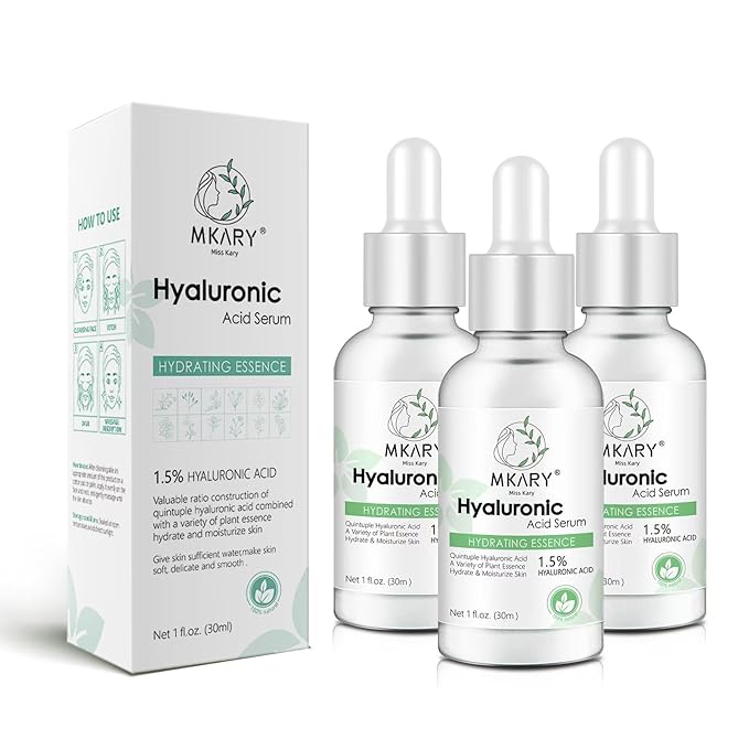 Deep Moisturizing Acid Serum, Hydrating & Soothing Face Serum with Pure Plant Essence, Anti-Aging Skin Care Formula for All Skin Types, Post-Sun Care, 3 Pack, 1 fl oz Each
