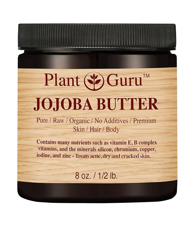 Jojoba Body Butter 8 oz. 100% Pure Raw Fresh Natural Cold Pressed. Skin Body and Hair Moisturizer, DIY Creams, Balms, Lotions, Soaps.