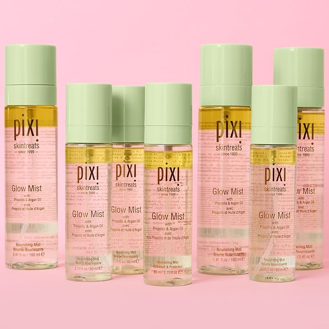 Pixi Beauty Glow Mist | All-Over Mist For Luminous Complexion | Set & Refresh Makeup | Hydrate Skin With 21 Natural Oils | 2.70 Fl Oz