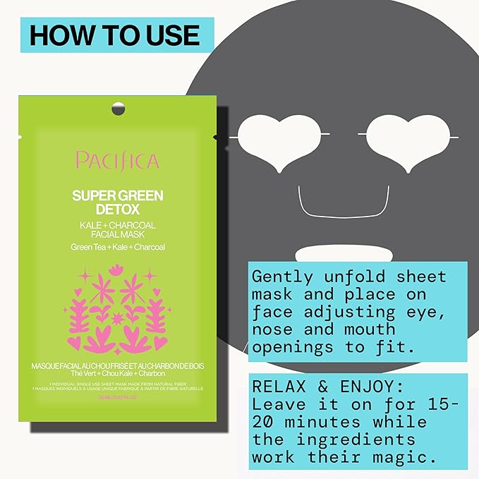 Pacifica, Super Green Detox Facial Mask, 0.68 Fl Oz