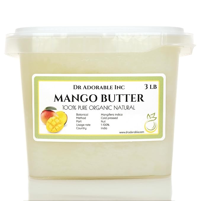Dr Adorable - 3 lb - Mango Butter - Pure Natural Premium Organic Raw