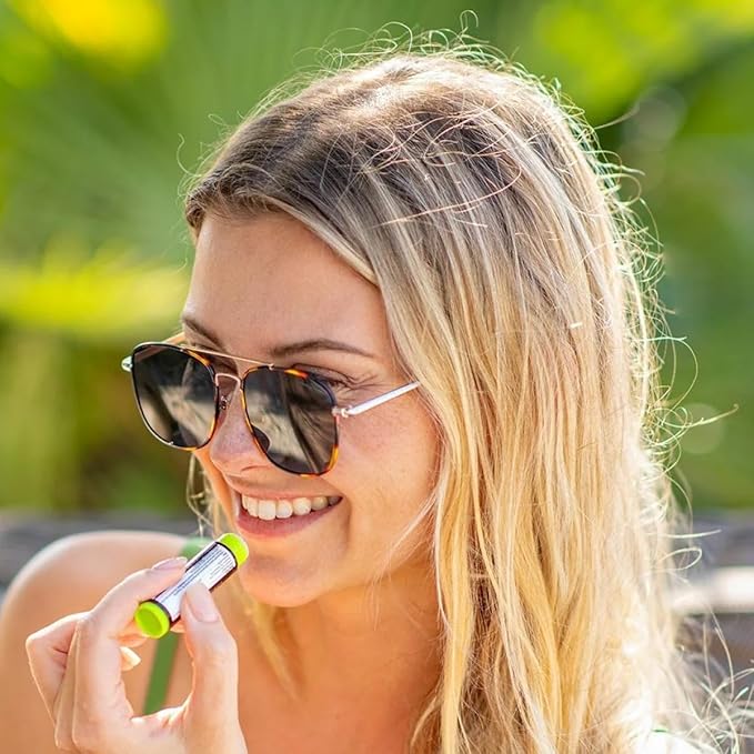 Panama Jack Sunscreen Lip Balm - SPF 45, Flavor Pack, Broad Spectrum UVA-UVB Sunscreen Protection, Prevents & Soothes Dry, Chapped Lips (6 Pack)