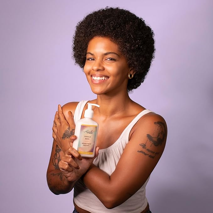 Kuumba Made Vanilla Bean Body Lotion, Hydrating Daily Moisturizer with Shea Butter & Botanical Oils, Vegan, 6.75 Oz
