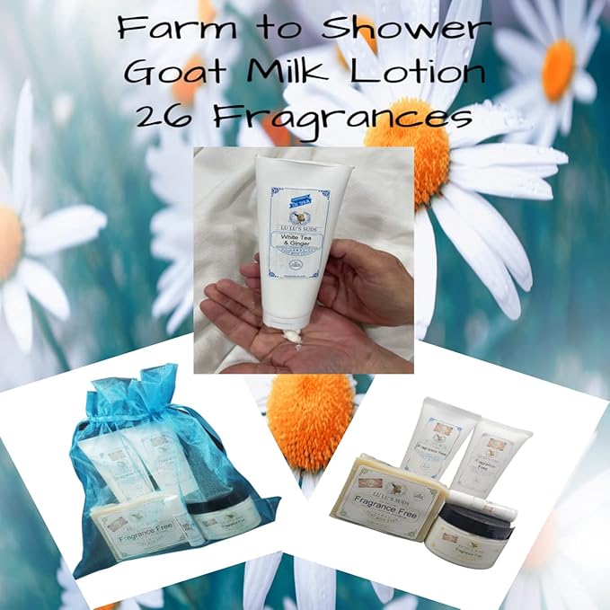 Lu Lu's Suds Handmade All Natural Goat Milk Moisturizing Body Lotion (8oz, Fragrance Free)