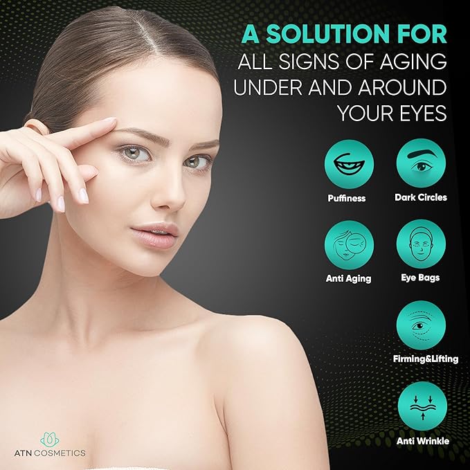 Caffeine Eye Cream, Collagen Eye Cream for all skin types, For Wrinkles & Dark Circles, and Puffiness, Infused with Hyaluronic Acid & Niacinamide, 1.7 OZ / 50 G