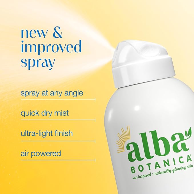 Alba Botanica Sunscreen Spray for Face and Body, Broad Spectrum SPF 30 Sunscreen, Hawaiian Coconut, Water Resistant and Biodegradable, 5 fl. oz. Bottle