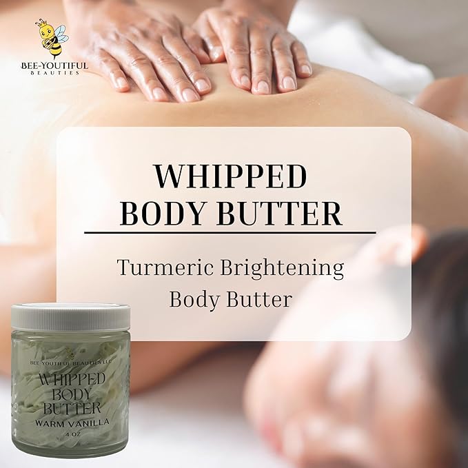 Whipped Shea + Beeswax Body Butter | Hydrating Moisturizer with Shea Butter, Mango Butter Cocoa Butter, & Beeswax for Nourishing Body Care - 4oz - Warm Vanilla