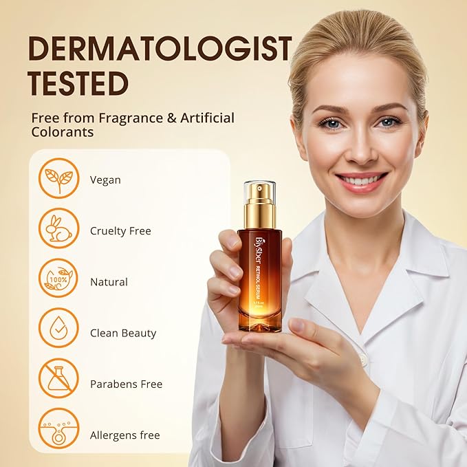 Retinol Collagen Serum for Face: Anti Aging &Anti Wrinkle Repair Peptide Serum with Hyaluronic Acid to Boost Hydration- Day/Night Facial Firming Neck Skin Care for Women