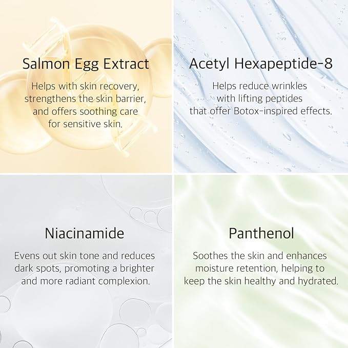 eyeNlip Salmon Peptide Eye Cream 1.18 fl oz - Daily Lightweight Cream with Niacinamide and Nutrition-Rich Complex for a Refreshed Under-Eye Look, Korean Skincare Routine