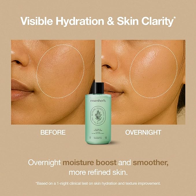 Tea Tree 90 Calming Toner – Daily Face Toner for Oily & Sensitive Skin, Helps Soothe Redness and Control Sebum, Formulated with Tea Tree and Rice Powder, Korean Skin Care (10.82 fl oz)