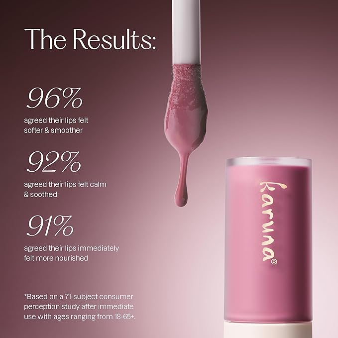 Karuna Skin - Tinted Lip Oil, Soothing & Moisturizing Lip Products with Peptides, Antioxidants, Hydrating Flattering Vegan Lip Tint (Dream)