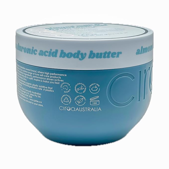 Ciroa Ultra-Hydrating Body Butter With Shea Butter And Glycerin Almond Milk And Hyaluronic Acid 15.8 oz