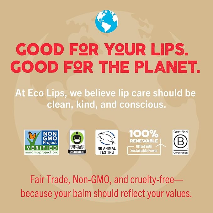 Eco Lips Conditioning Lip Soother Lip Balm – Natural & Moisturizing Lip Care with Shea & Murumuru Butter, Clean Beauty, Daily Hydration & Protection for Chapped Lips, Variety 3-pack 0.15 oz.