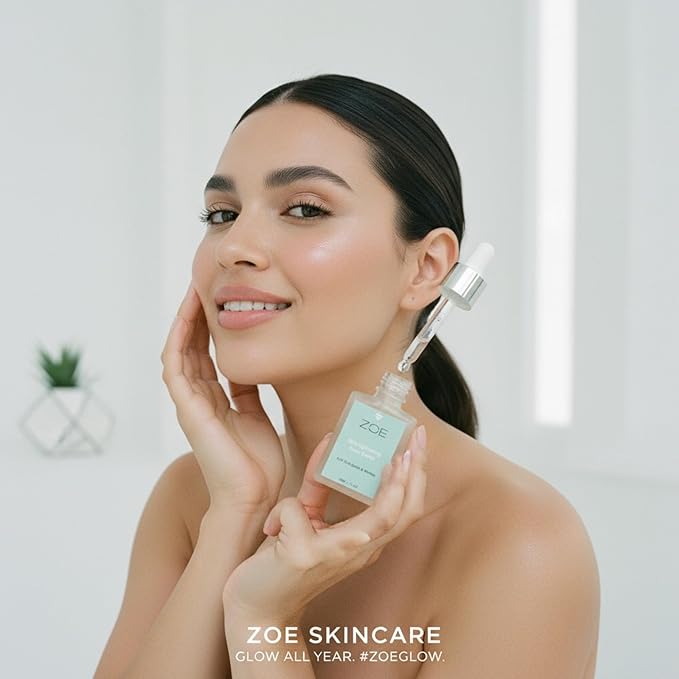 ZOE Organic Vitamin C Face Serum – Hydrating Serum for Sensitive & Dry Skin – 10+ Botanical Antioxidants & Botanical Lipids – Brightening, Smoothing, Vegan & Cruelty-Free & Fragrance Free