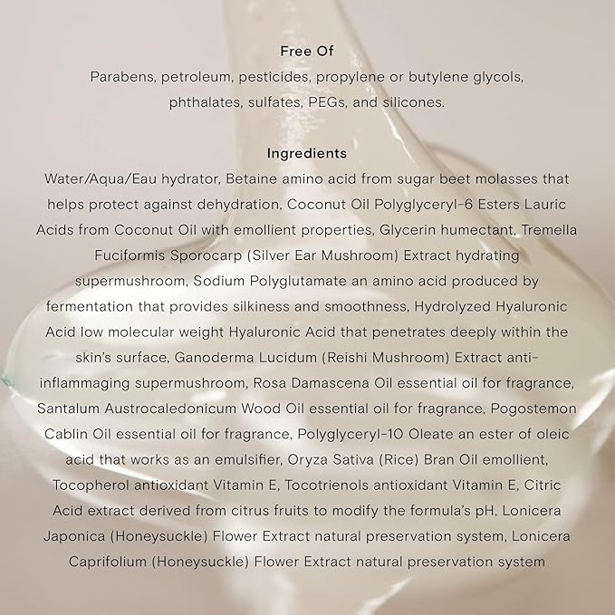 Moon Juice Plump Jelly Hyaluronic Acid Serum for Face - Hydrating Serum with Peptides & Mushrooms, Anti Aging Skincare for Dehydrated Skin, Barrier Support & Elasticity, Vegan & Cruelty-Free, 1 Fl oz