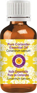 Deve Herbes Pure Coriander Essential Oil (Coriandrum sativum) Steam Distilled 15ml (0.50 oz)