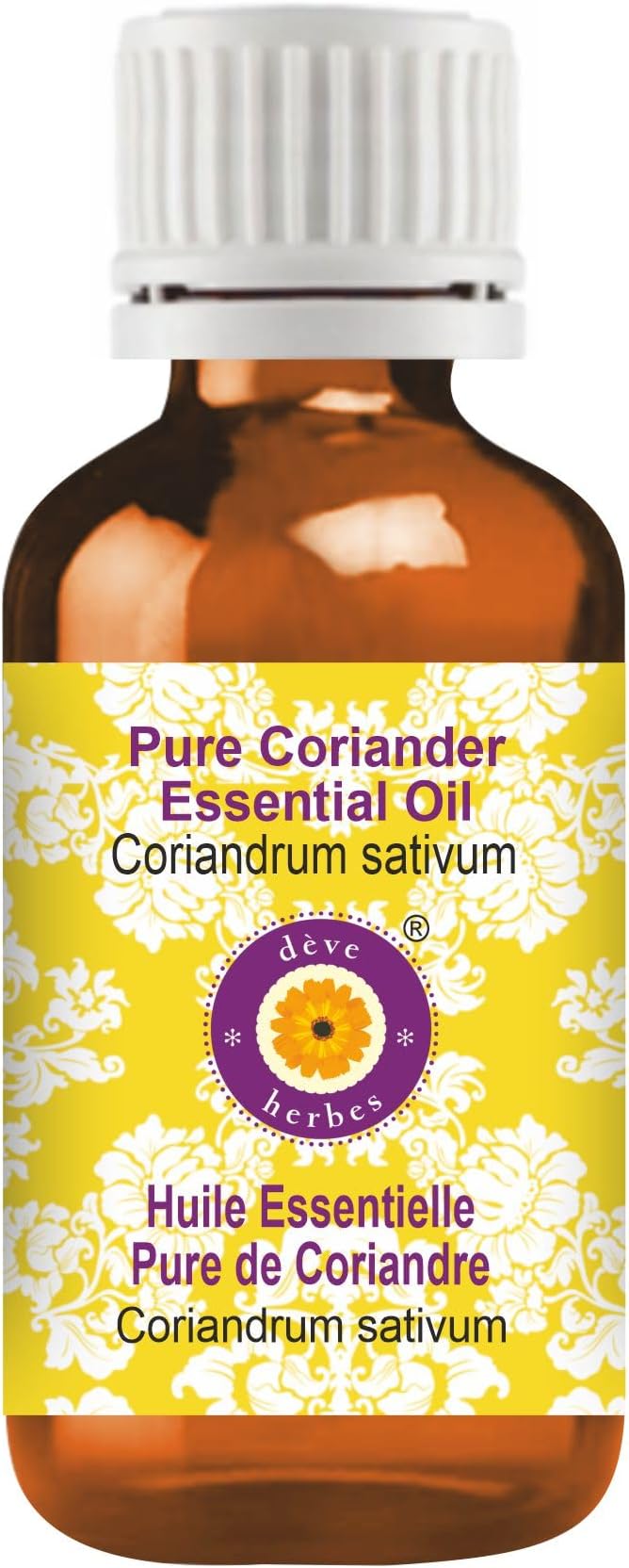 Deve Herbes Pure Coriander Essential Oil (Coriandrum sativum) Steam Distilled 15ml (0.50 oz)